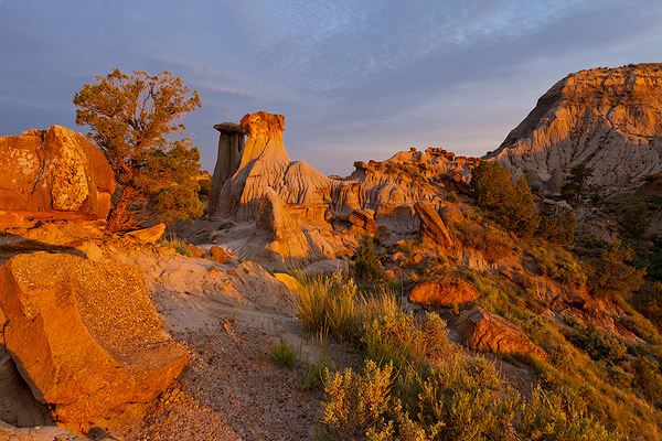 Badlands in Makoshika State Park in Glendive, Montana